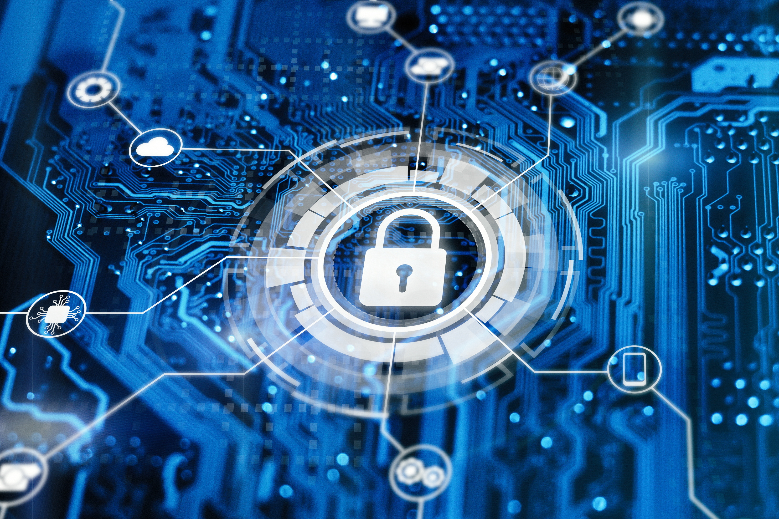 Digital padlock illustrating cybersecurity Digital padlock illustrating cybersecurity.