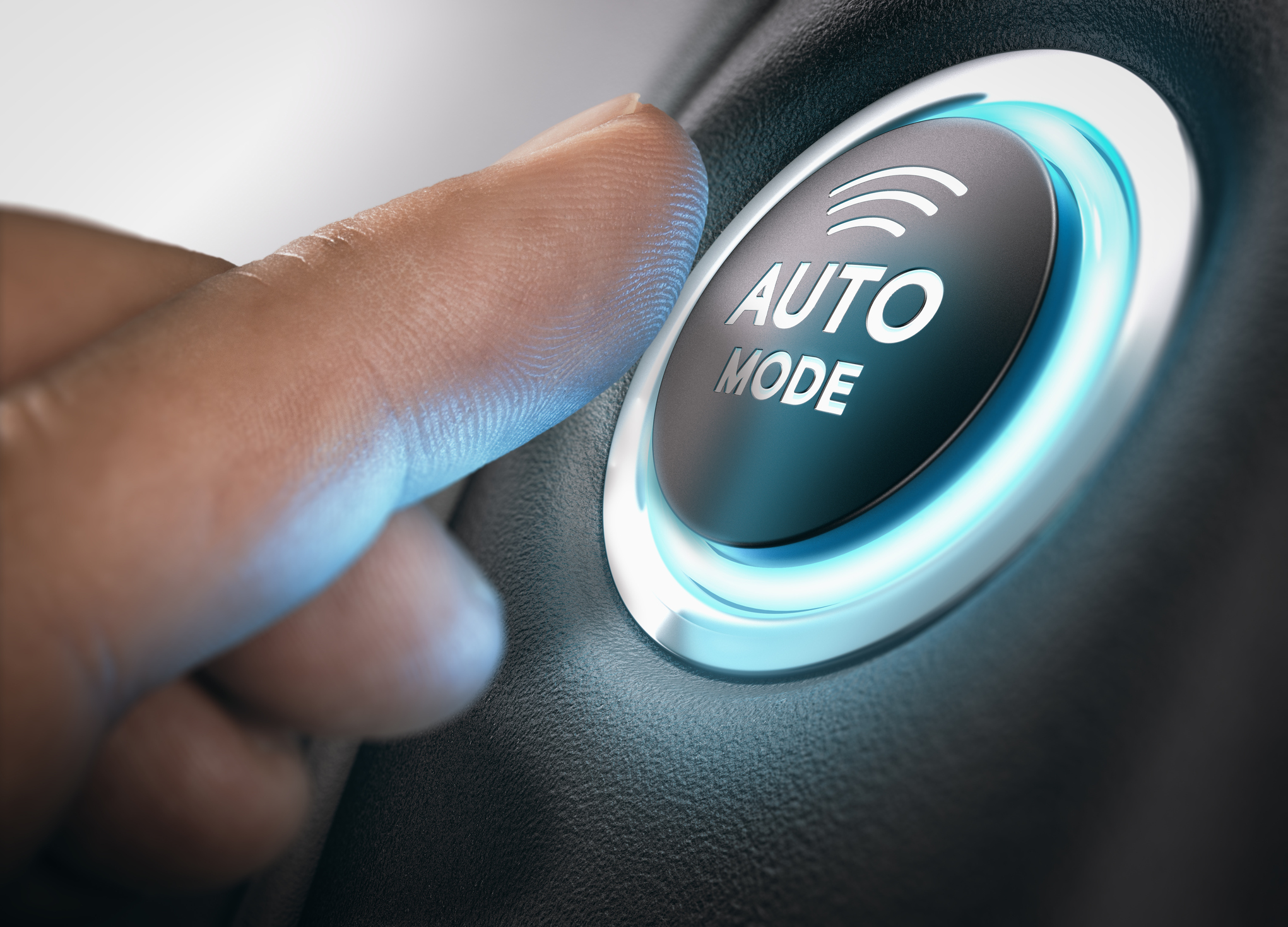 finger pushing auto button. Finger pushing auto button.