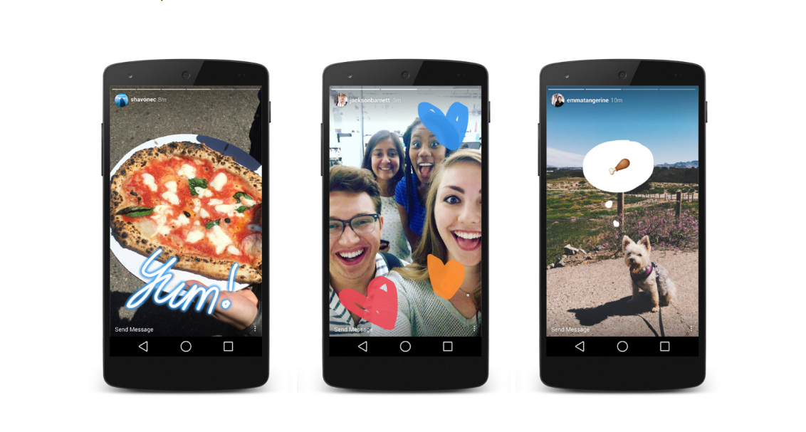 screenshot of instagram stories A screenshot of Instagram Stories.