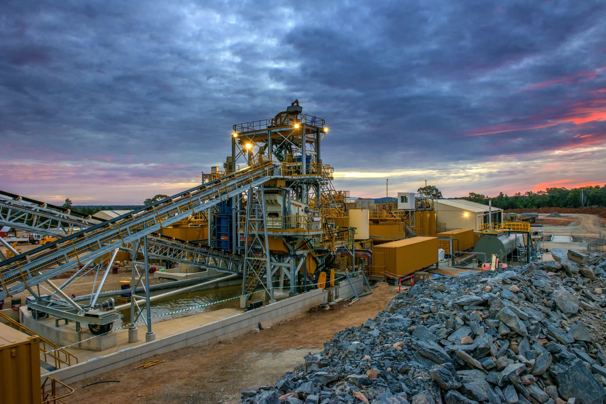 Cobalt mining A cobalt mine with the sun setting in the background.