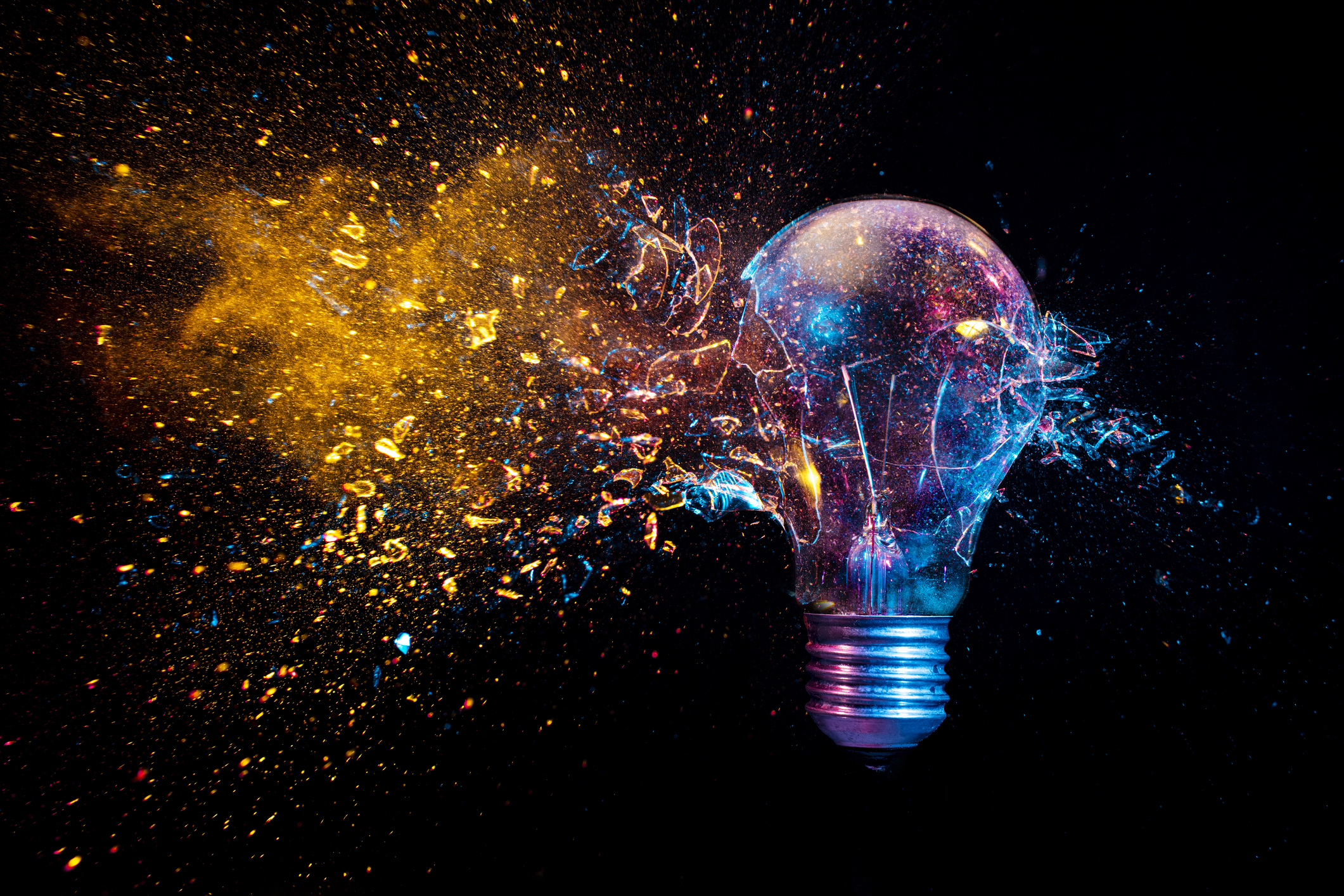 GettyImages-1285957020 A light bulb being smashed.