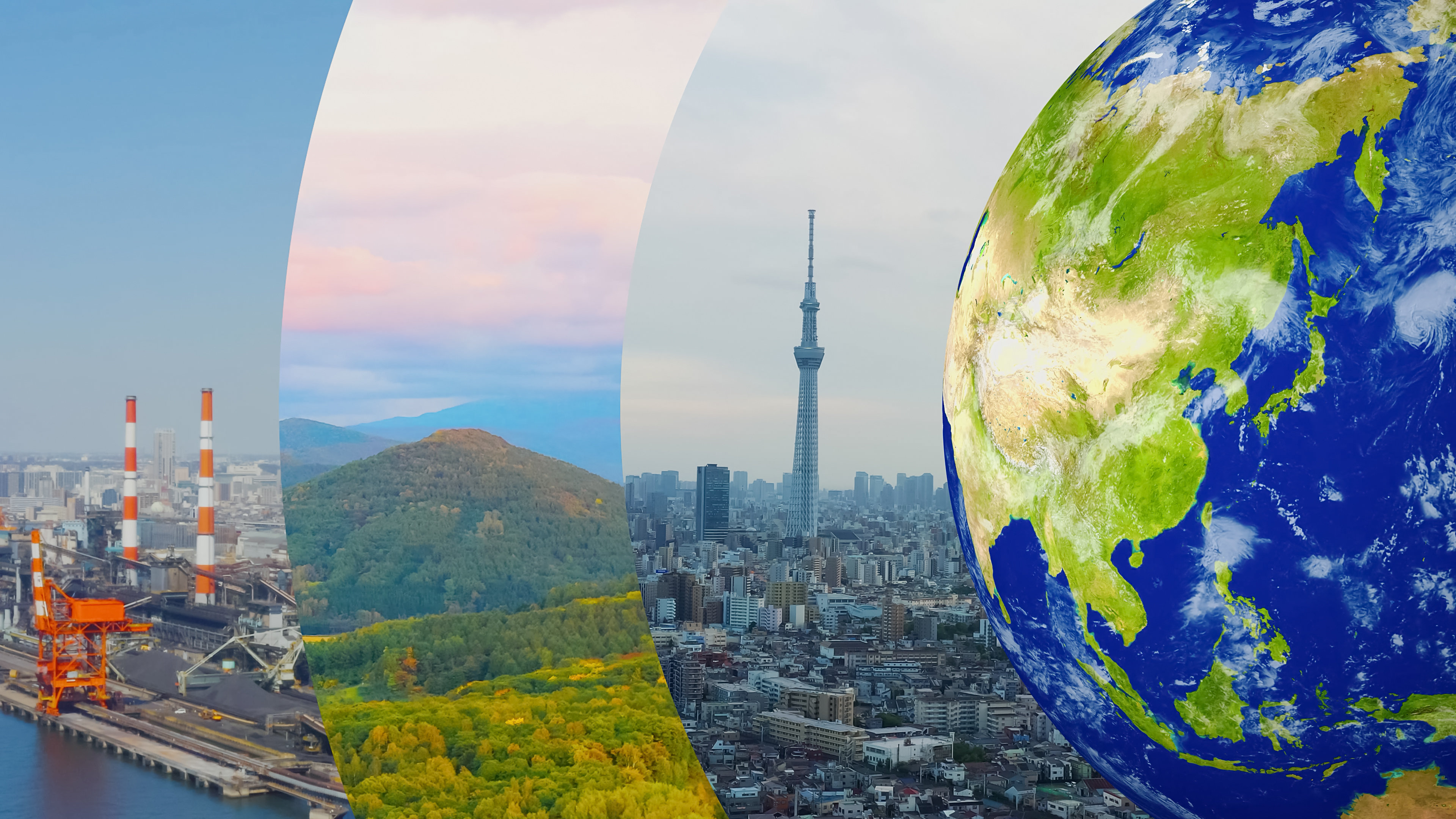 ESG Reporting Environmental, social, and governance technology concept with illustration of the Earth and corporate governance.