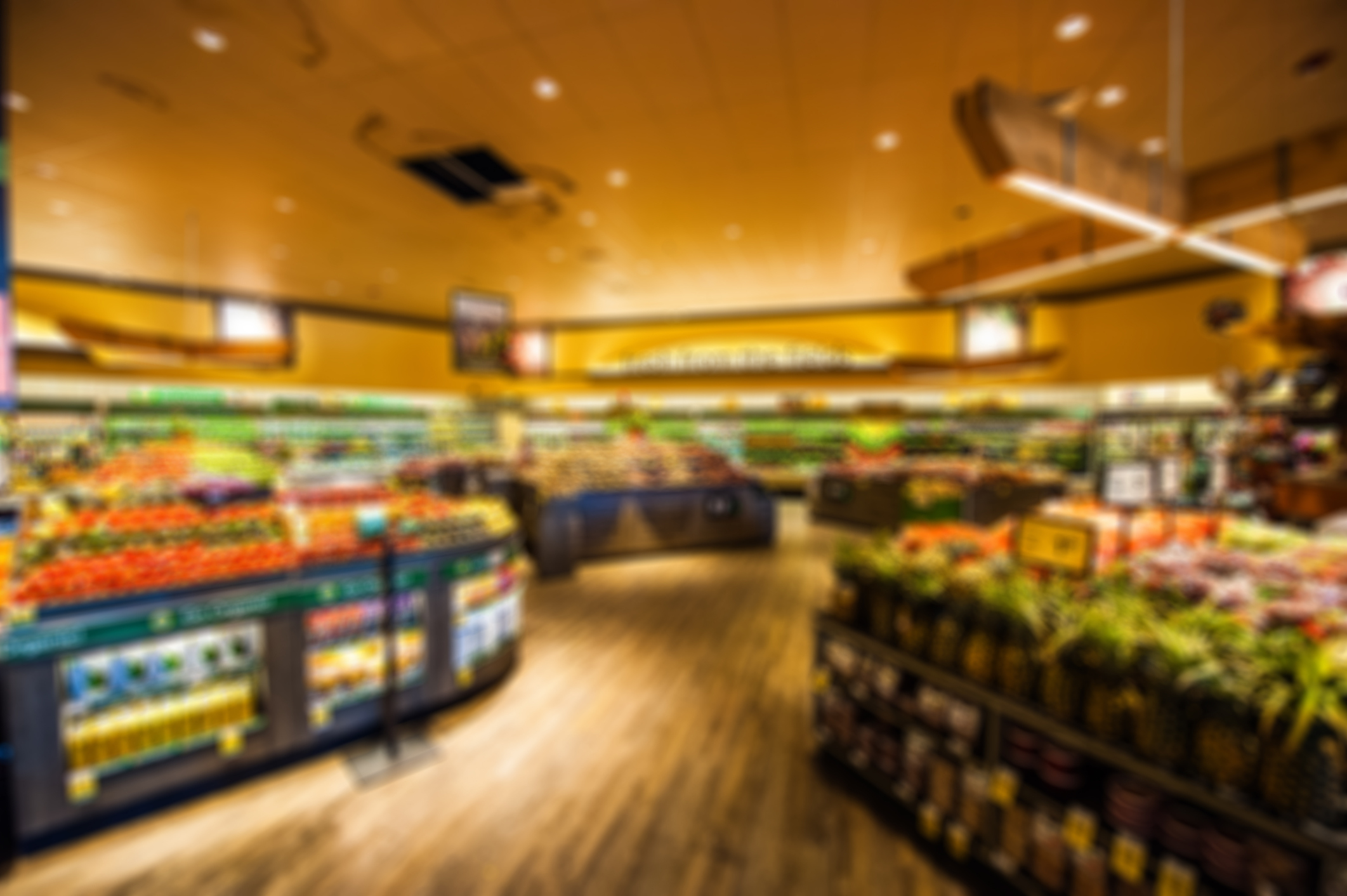 A grocery produce section. A grocery produce section.