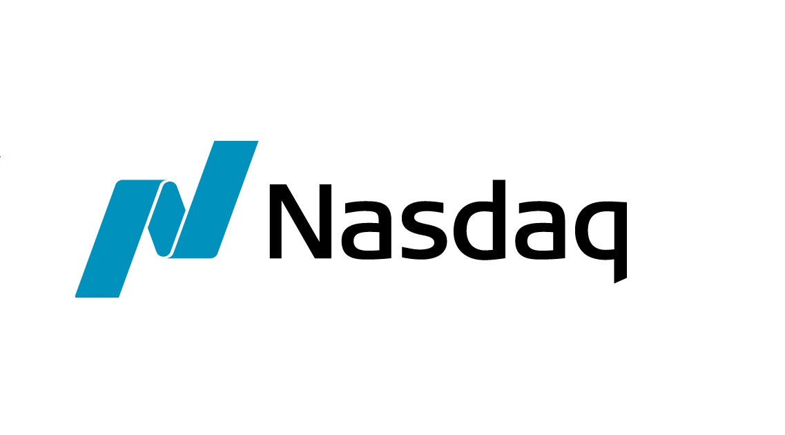 Nasdaq logo. Nasdaq logo.