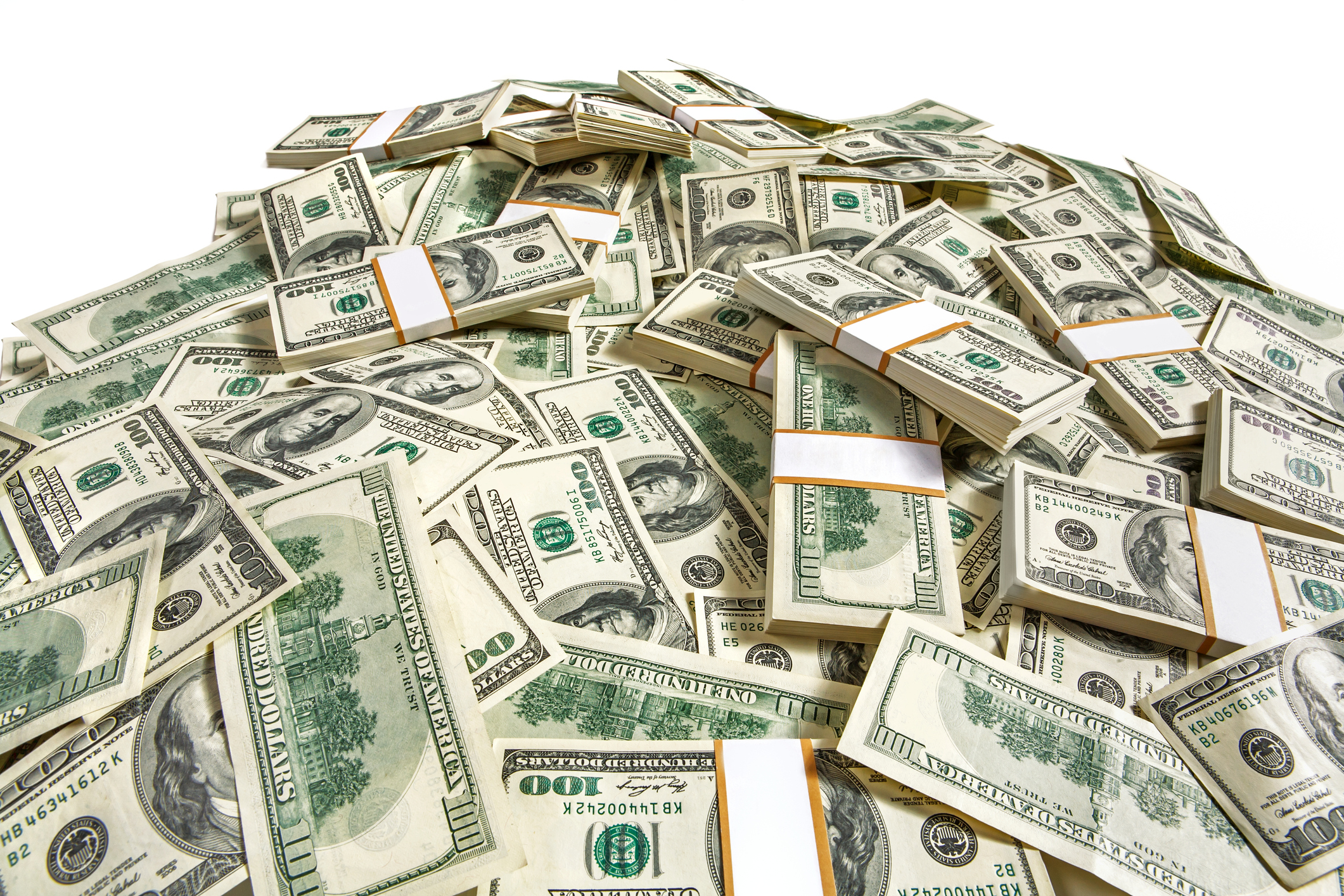 Pile of money A pile of cash funds.