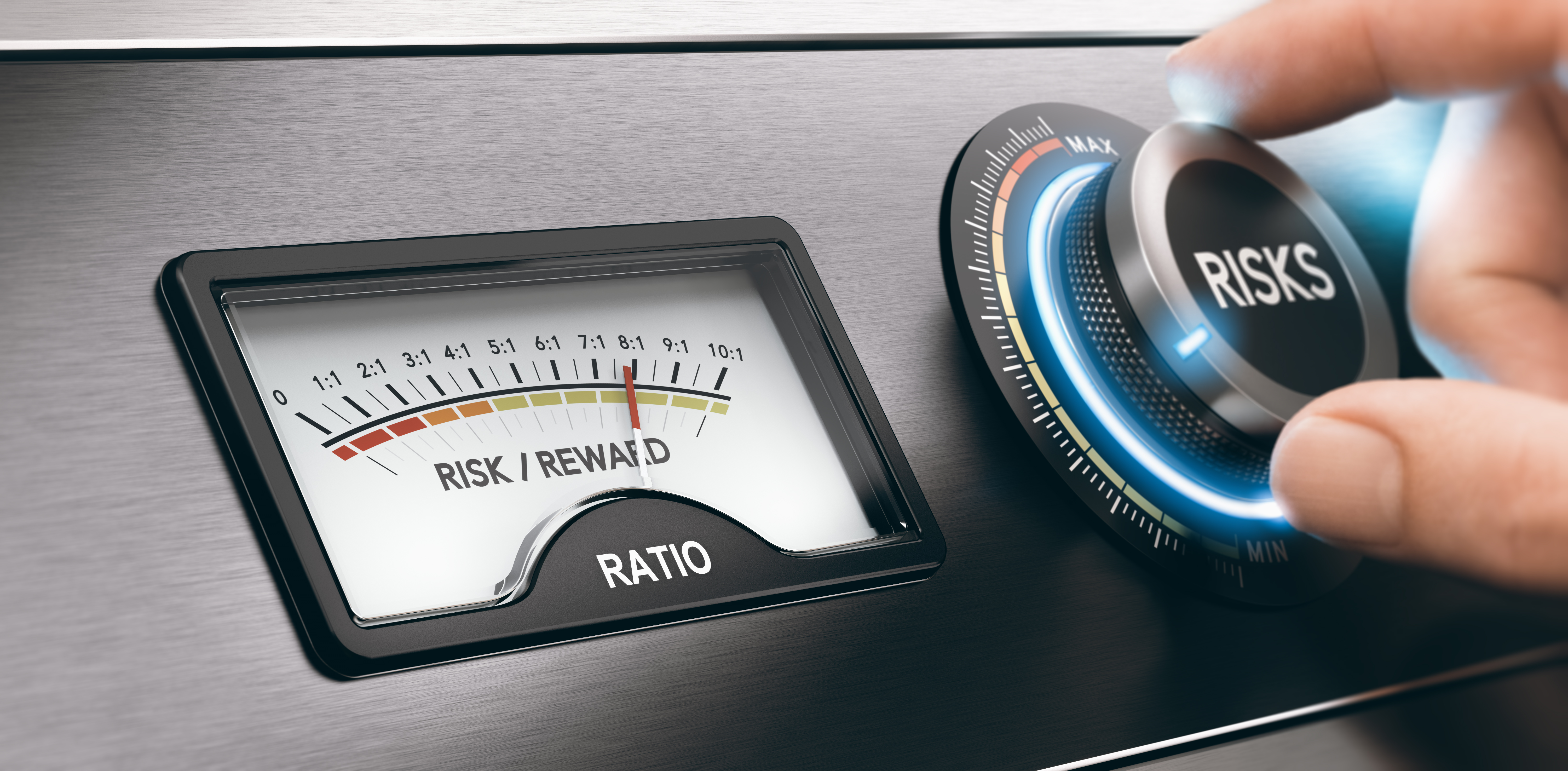 Risk and reward meter and dial.