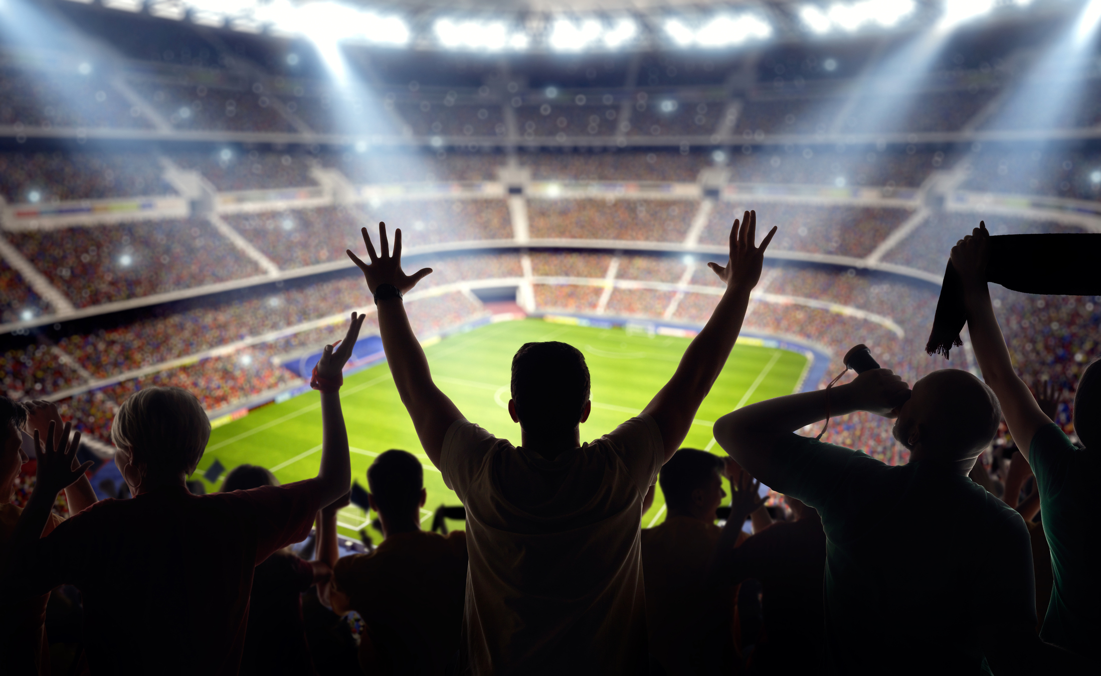 Soccer fans at stadium Soccer fans at stadium