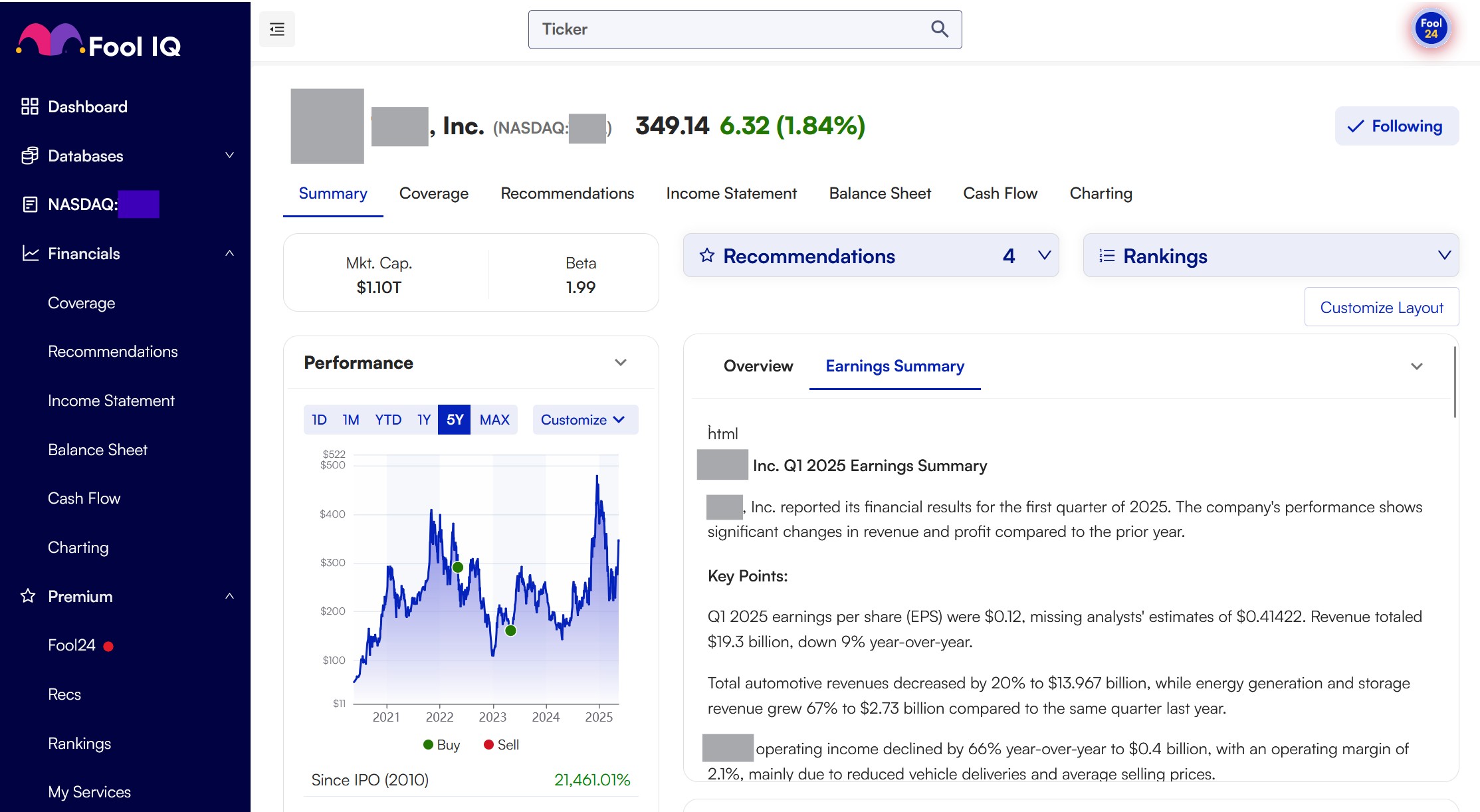 Researching a Stock in FoolIQ a feature in Stock Advisor