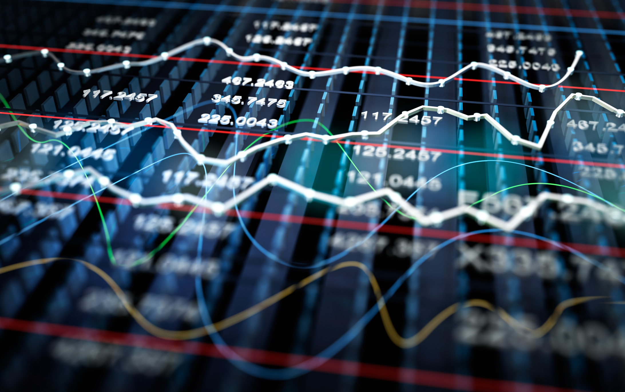 Stock charts showing volatility. Stock charts showing volatility.
