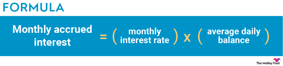 accrued-interest-formula-step2 Calculate monthly accrued interest by multiplying the monthly interest rate by the average daily balance.
