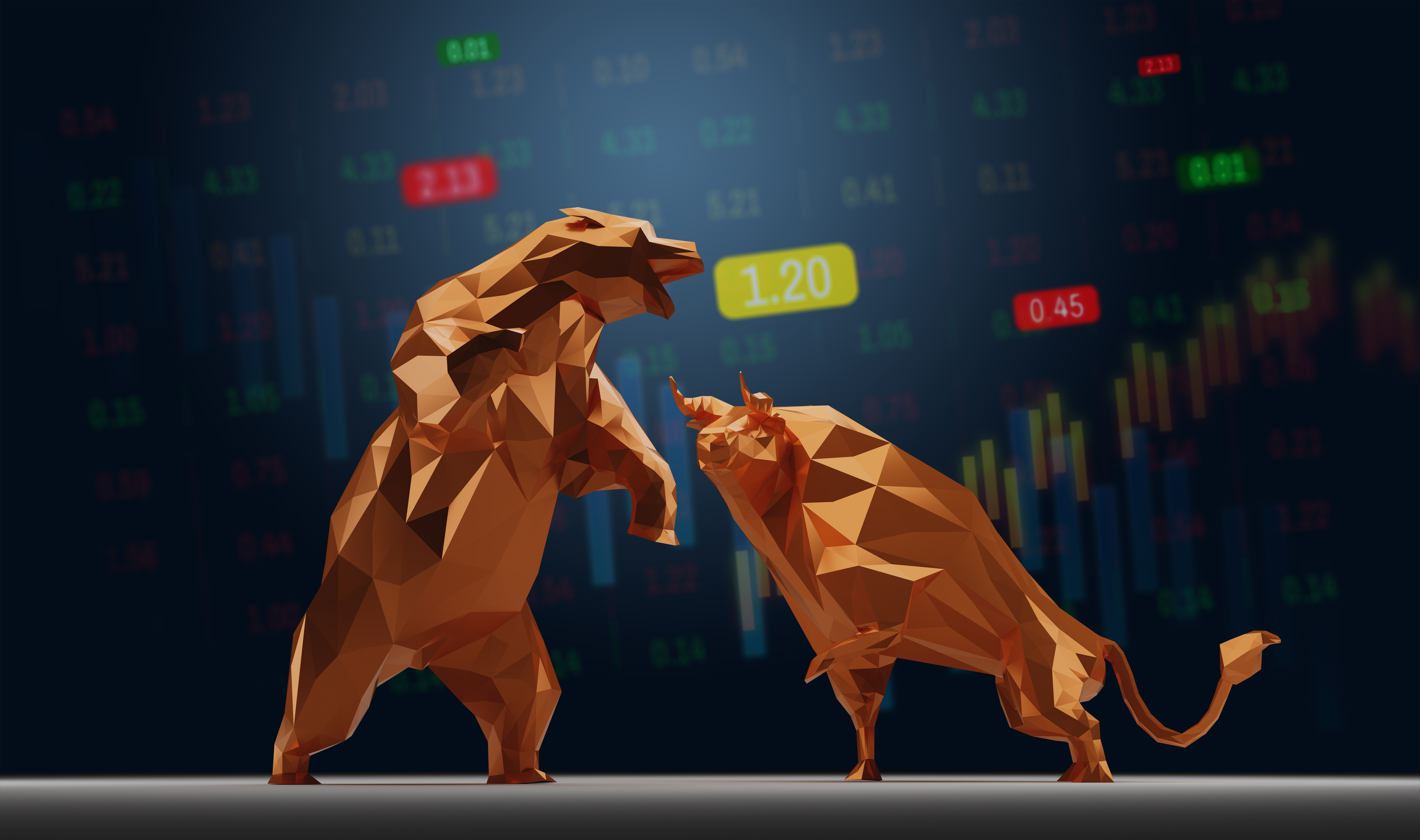 bull vs bear market origami
