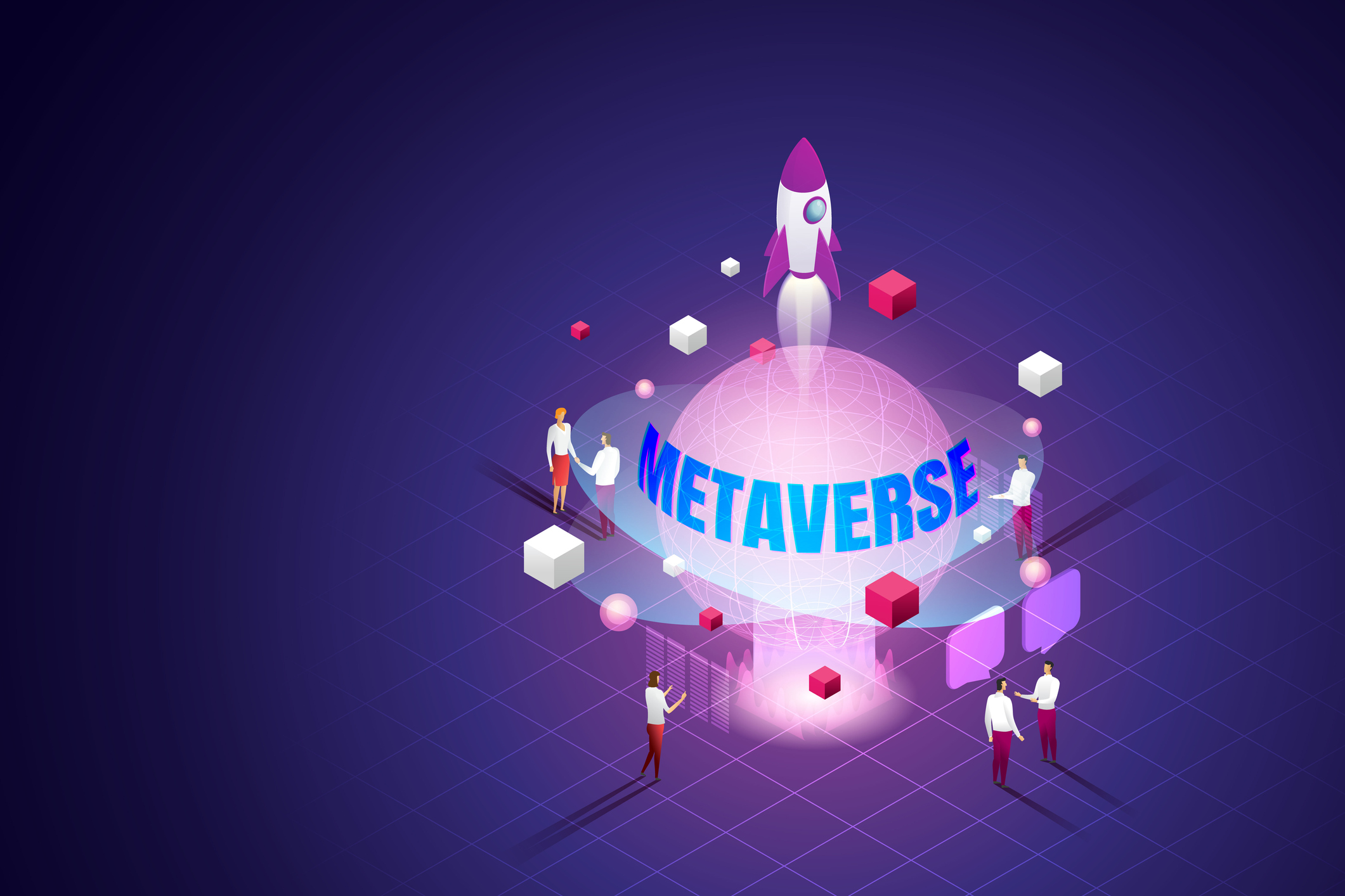 metaverse with rocket
