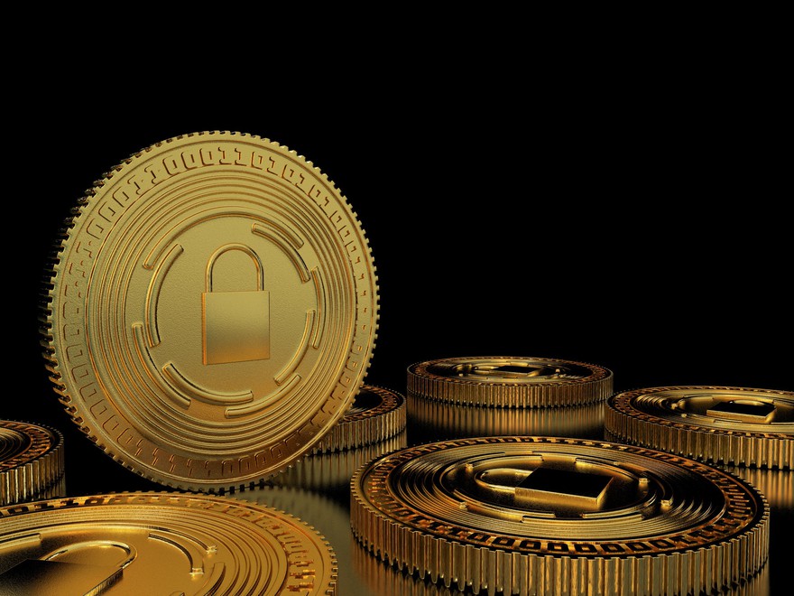 gettyimages-cryptocurrency-conceptjpg_large A rendering of a crypto coin with a lock on it.