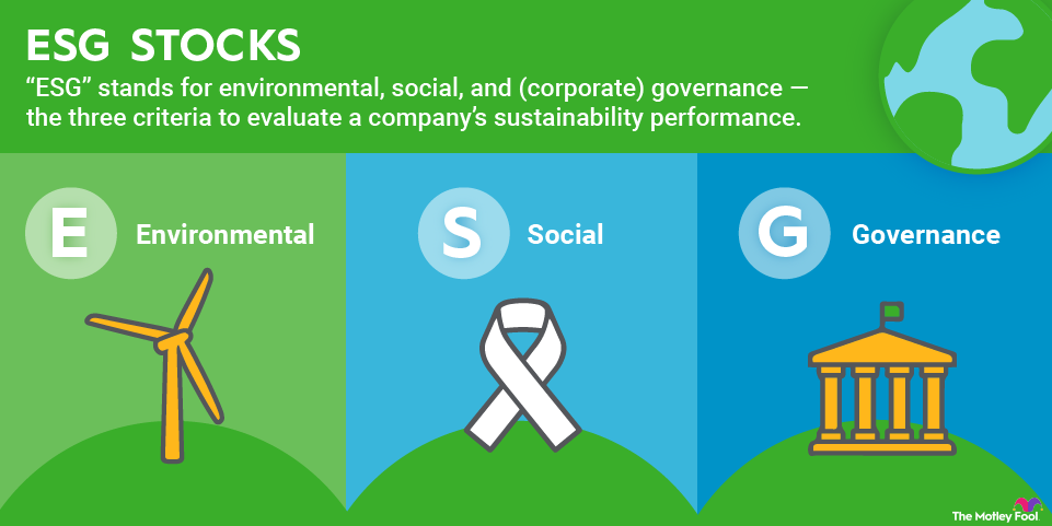 esg-stocks-infographic The 3 criteria ESG investors use to evaluate a company’s sustainability performance: environmental, social and governance.