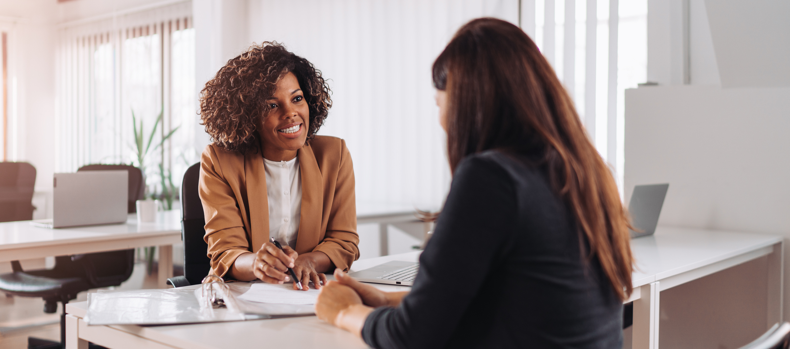 a financial advisor with a client