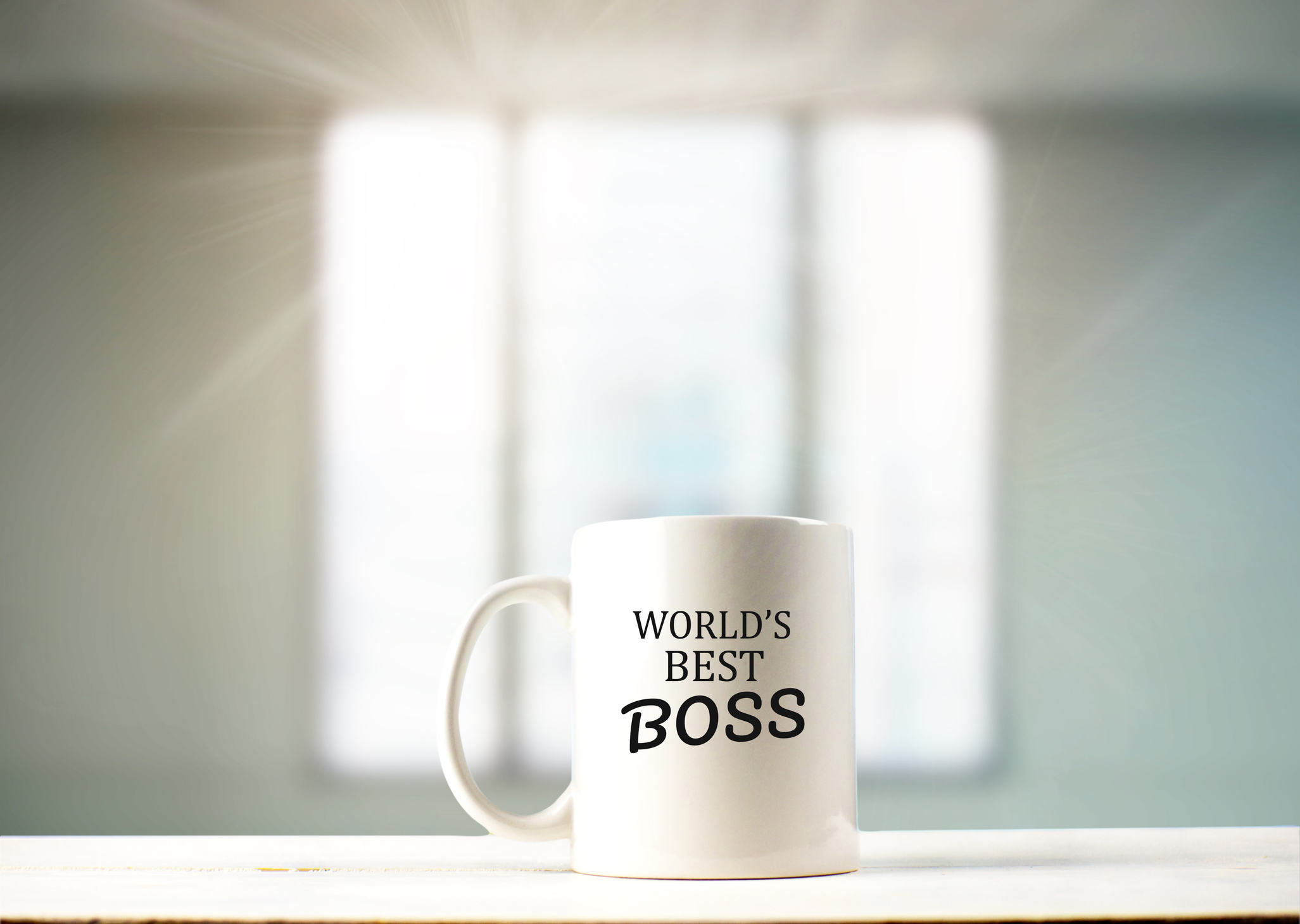 Coffee mug that says World's Best Boss.