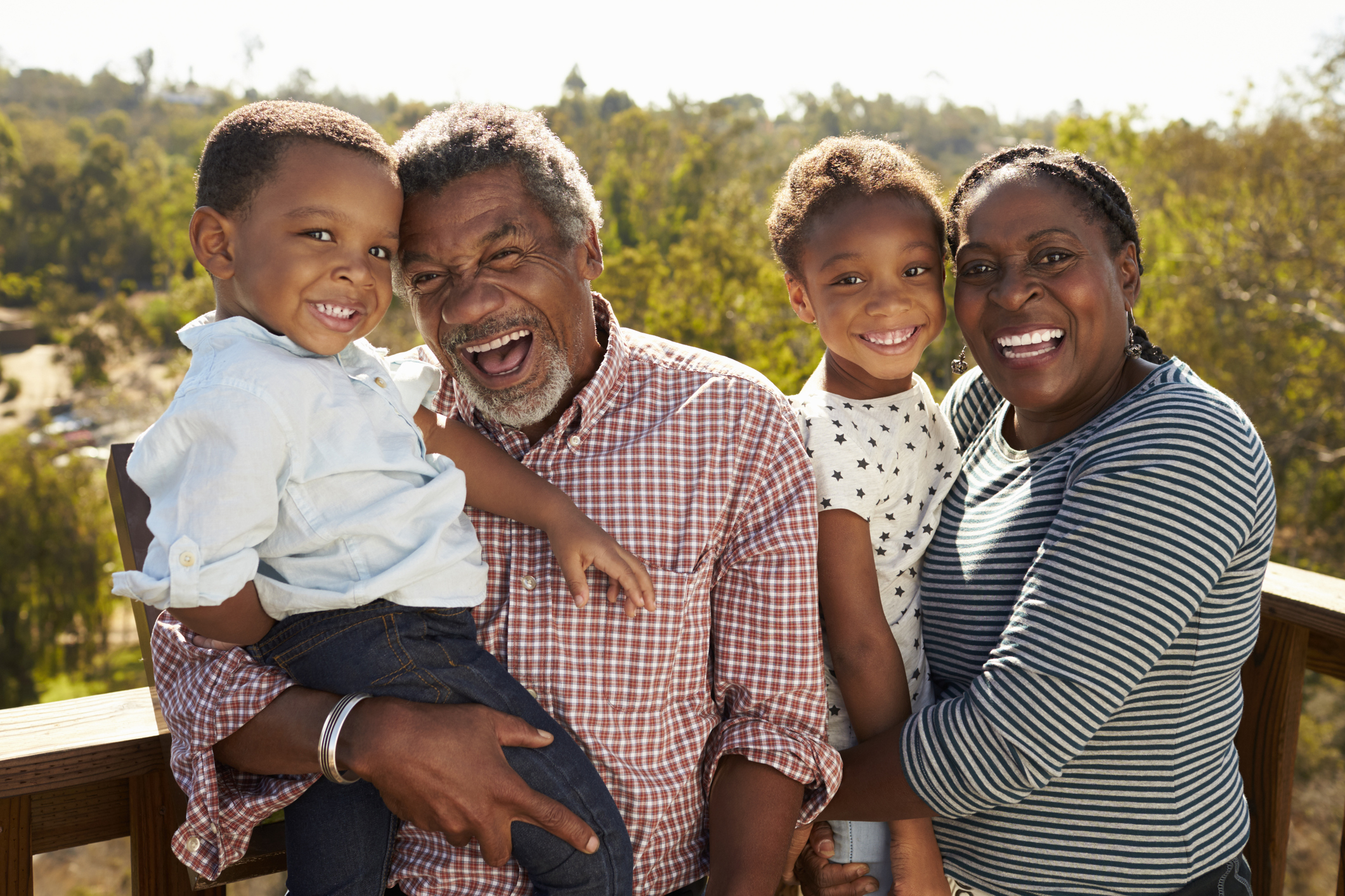 Family with two young children