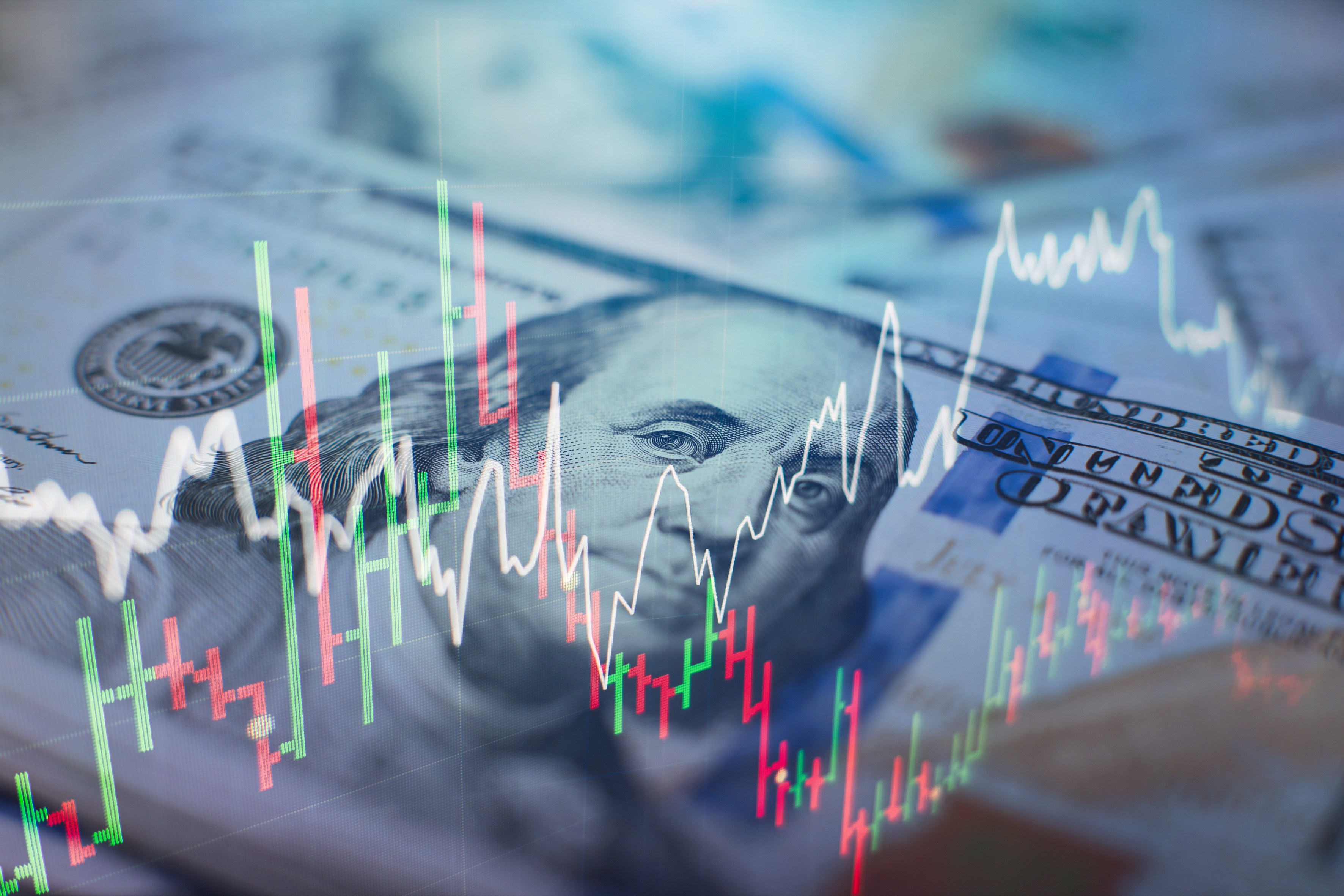 stock market up and down over hundred dollar bill stock market up and down over hundred dollar bill