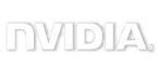 White Nvidia company logo.
