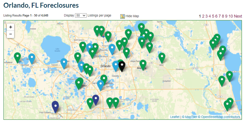 Orlando Foreclosures Map