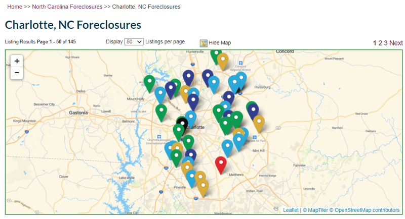 Charlotte Foreclosures Map