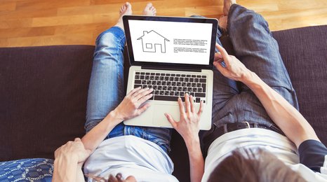couple looking at real estate