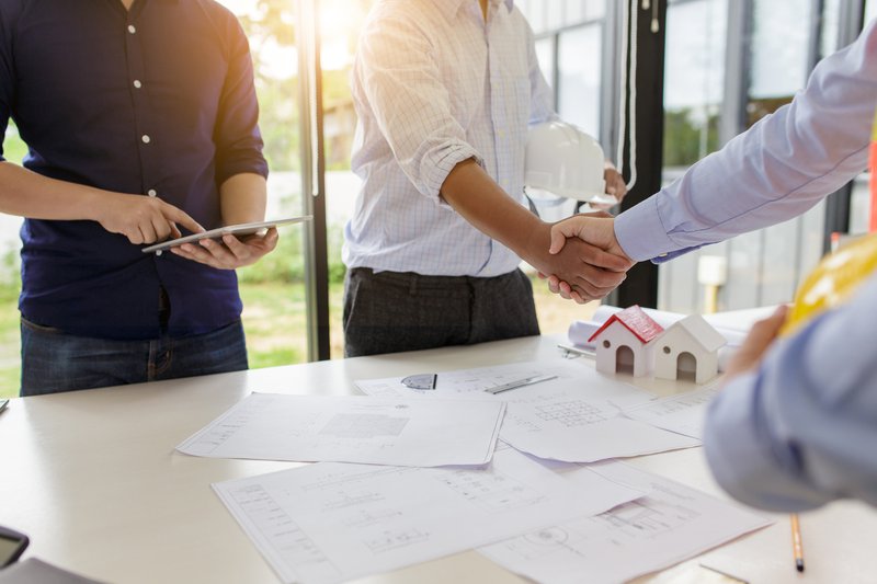 Real estate deal handshake