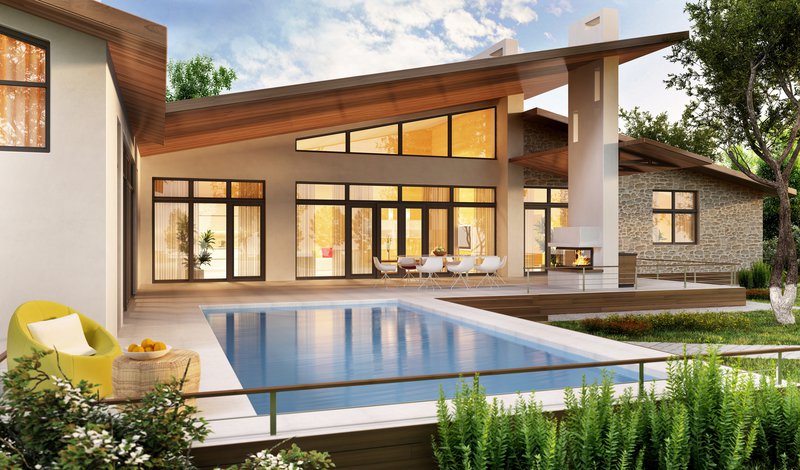 luxury home with pool