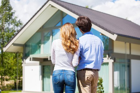 couple looking at a home