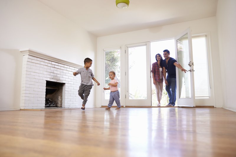 family moving into a house