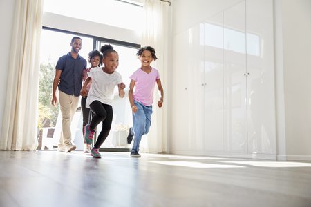 family moving into a home