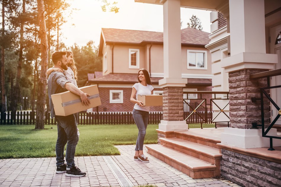 family moving in to a house