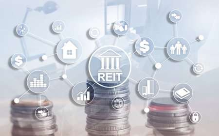 Real Estate Investment Trust REIT on double exposure business background