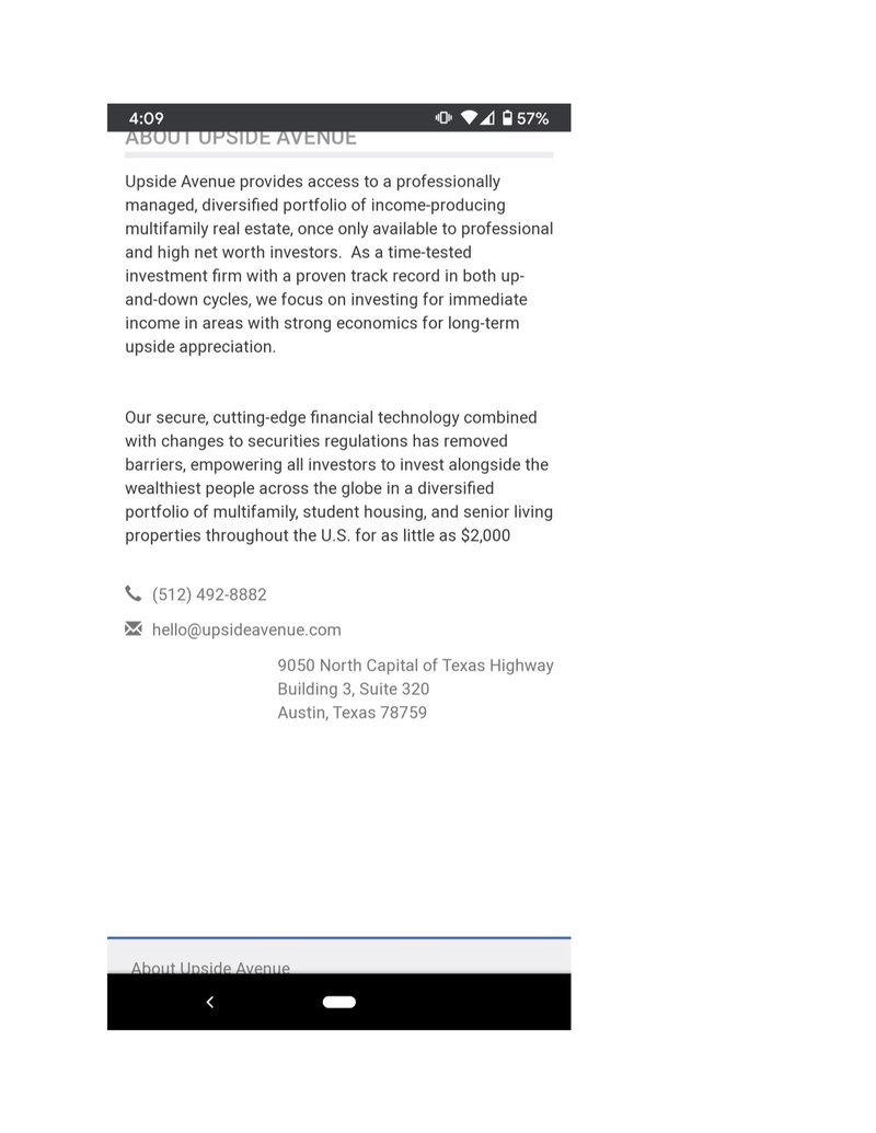 Upside Avenue investor portal mobile-5