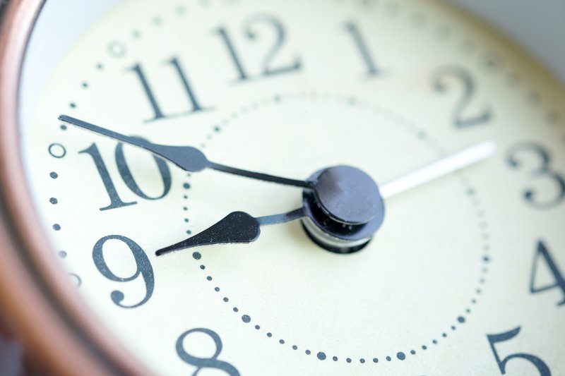 Clock Showing Time of 8:50