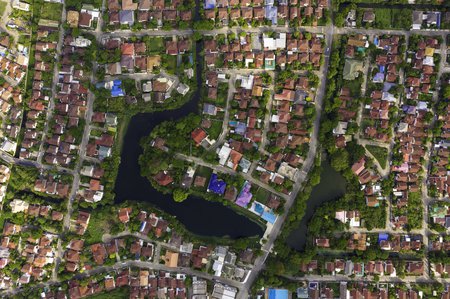aerial view of community