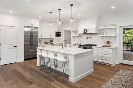 Open kitchen in a new home