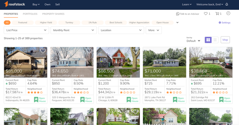 Roofstock screenshot