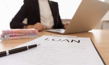 laptop and a loan application