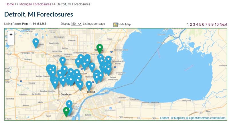 Detroit Foreclosures Map