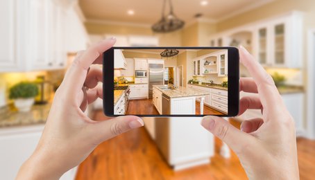 taking pictures of a house
