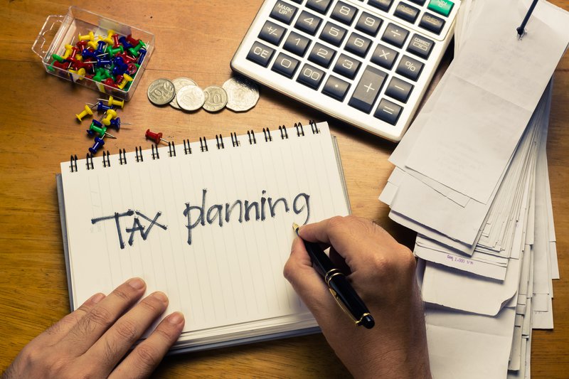 tax planning written on notebook