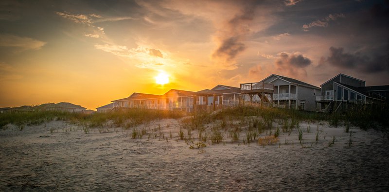 vacation house with sand dunes