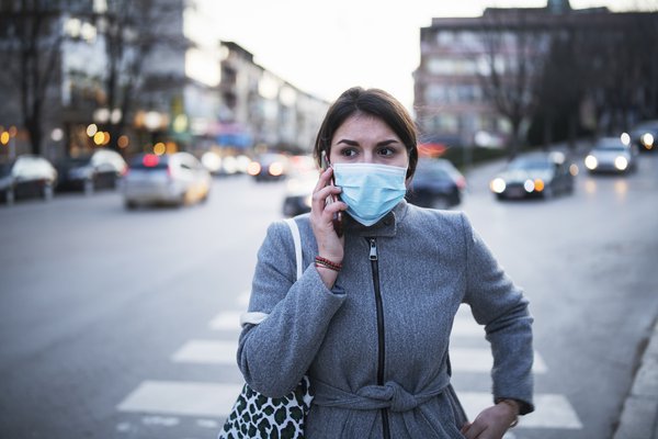 woman in a mask