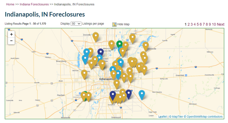 Indianapolis Foreclosures Map