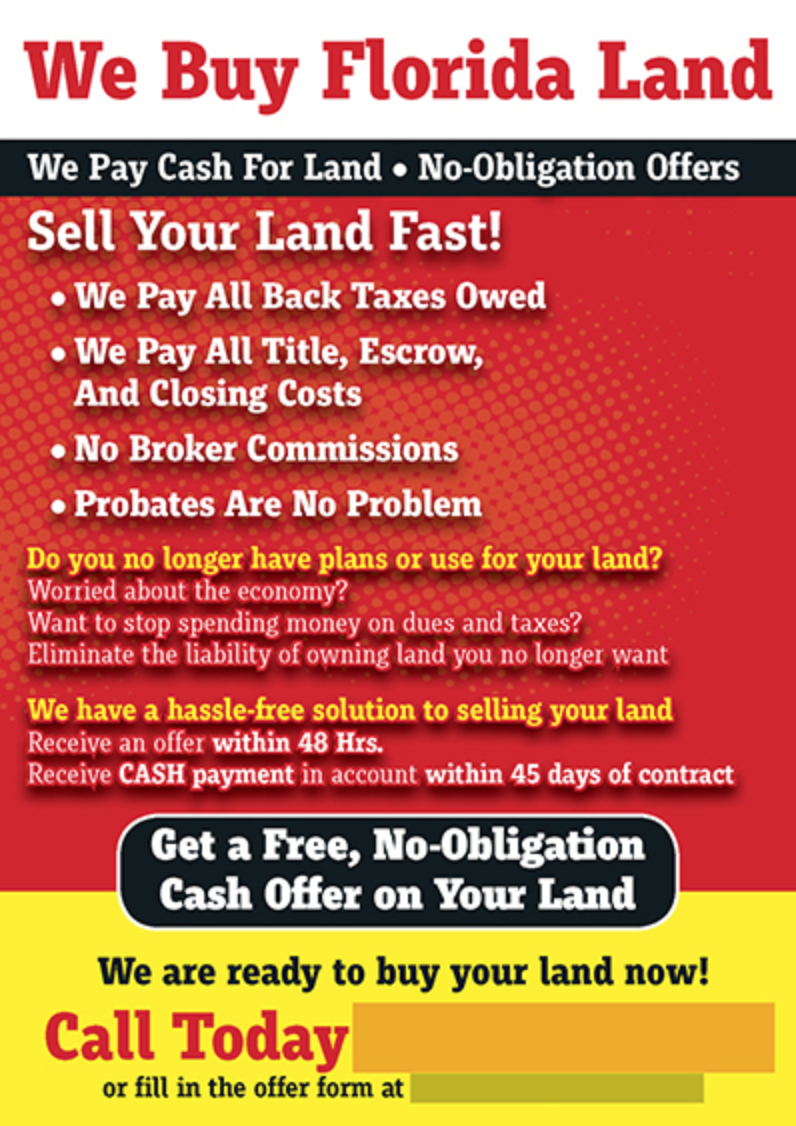 Real estate direct mail