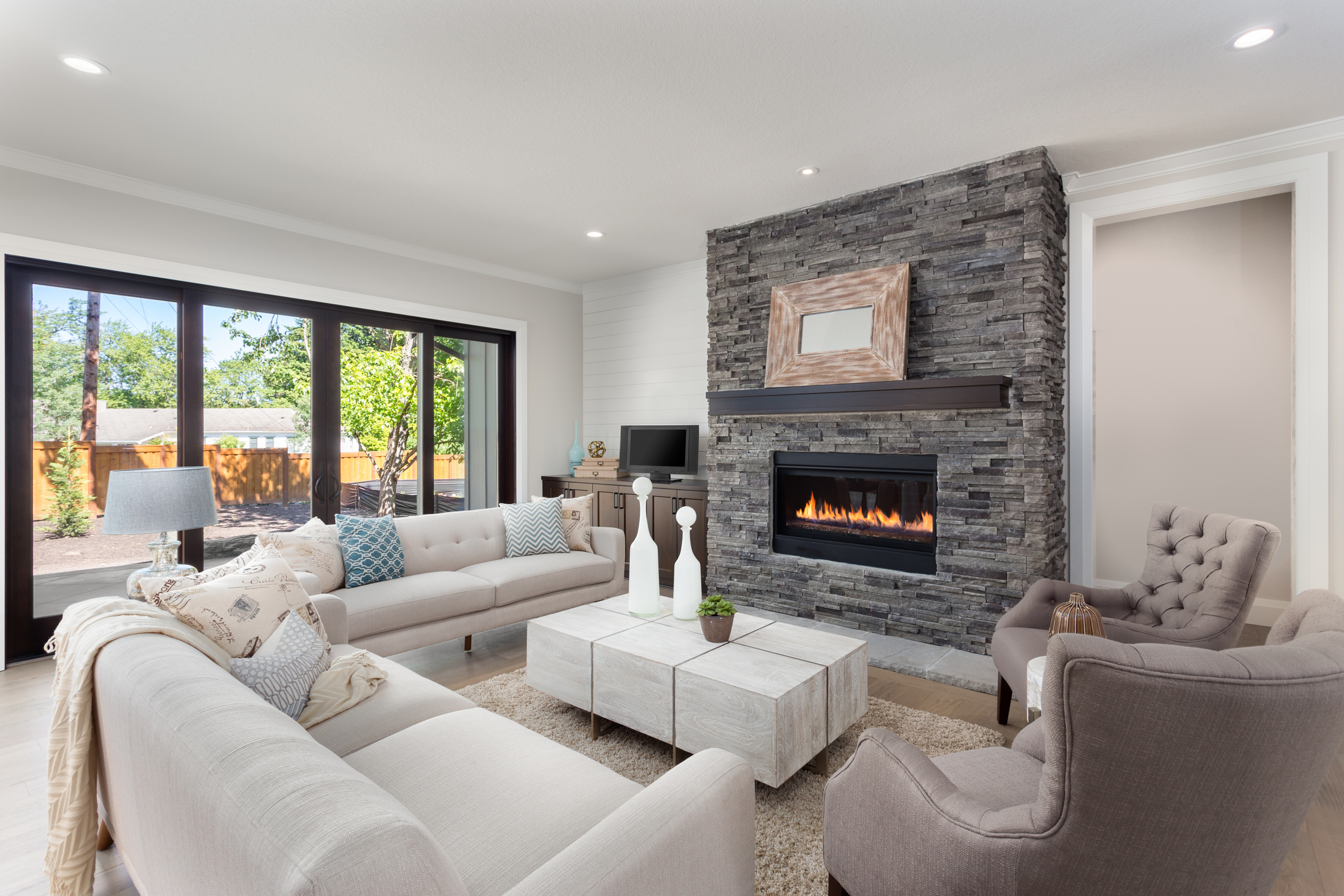 Ideas For Living Room Without Fireplace - Wallpaper-1