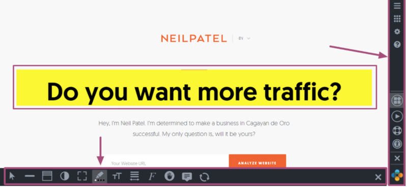 The image shows the accessibility options on a website.