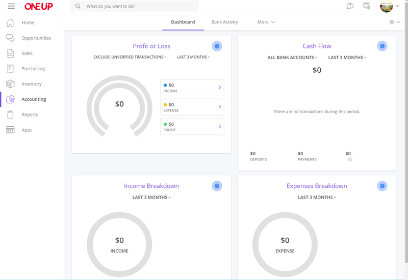 OneUp’s Financial Dashboard