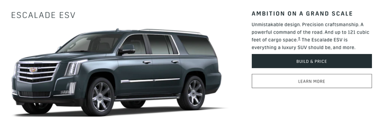 Cadillac Escalade ad.